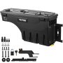 VEVOR Caja de Herramientas para Camión 25 L ABS Caja de Almacenamiento con Cerradura y Llave para Almacenamiento de Volcado de Coche, Compatible con Ford F-150 2015-2021, Lado del Pasajero, Negro