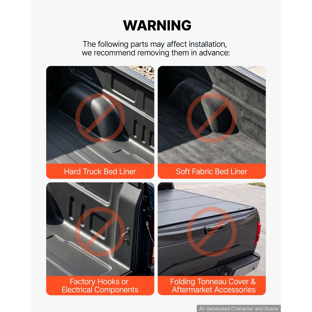 VEVOR Caja de Herramientas para Caja de Camioneta, 25 L, ABS Impermeable, Compatible con Ford F-150 1997-2014, Lado del Pasajero Derecho (Se Requiere Perforación), Cerradura de Combinación Antirrobo