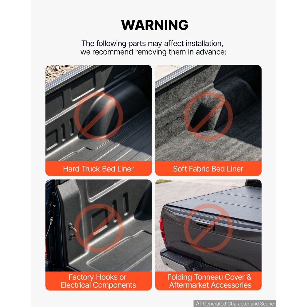 VEVOR Caja de Almacenamiento para Caja de Camioneta 25L, ABS Impermeable, Compatible con Ford F-150 1997-2014, Lado del Conductor Izquierdo Se Requiere Perforación, Cerradura de Combinación Antirrobo