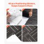 VEVOR Losetas de Alfombra Cuadradas, 609,6 x 609,6 x 6 mm, Suelo Modular de 9 m², Reutilizable, Fácil de Instalar y Reemplazar, Polipropileno y Asfalto, para Salón y Oficina, Color Gris, 24 uds