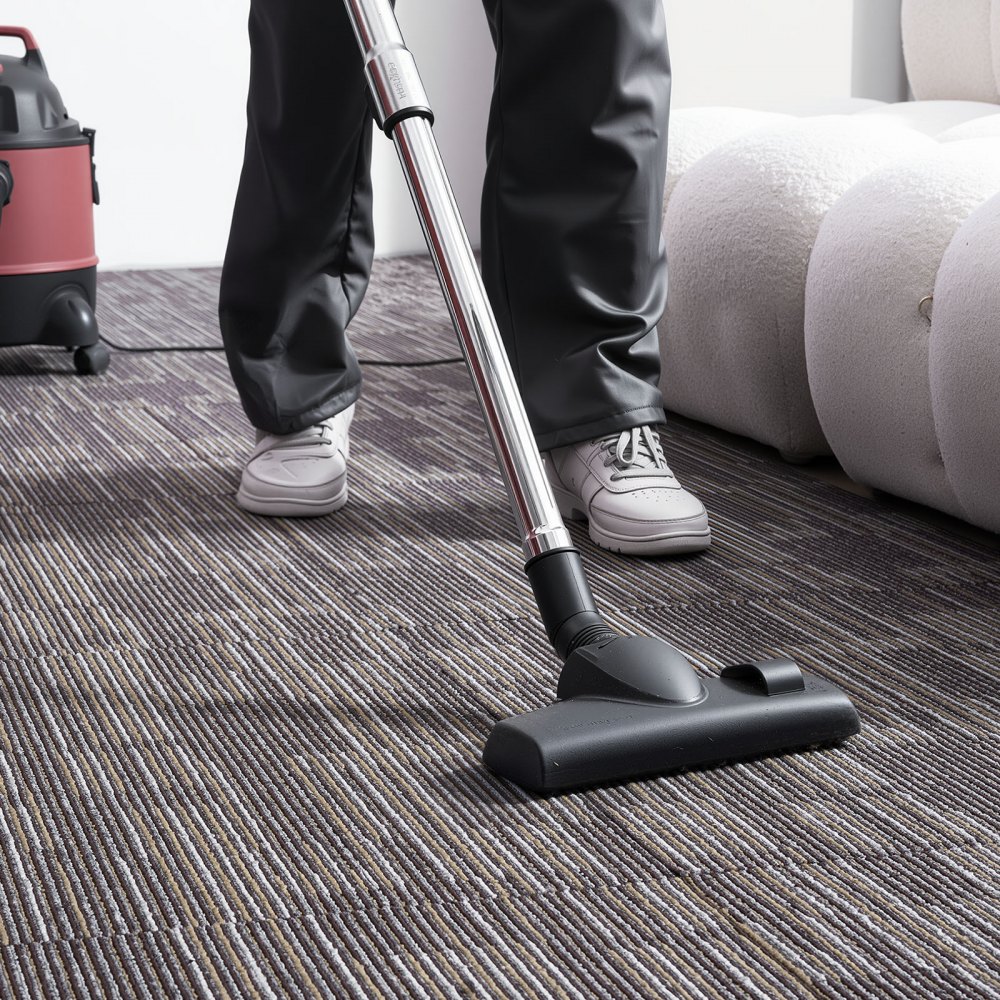 VEVOR Losetas de Alfombra Reutilizables de 609,6 x 609,6 x 6 mm, 24 uds, Alfombra Modular Cuadrada, Suave, Acolchada, sin Costuras, 9 m², para Sala de Estar, Dormitorio, Interior, Gris y Marrón