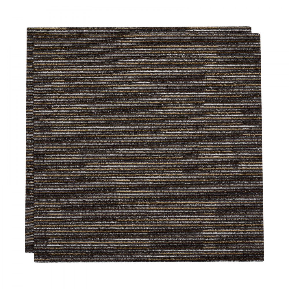 VEVOR Losetas de Alfombra Reutilizables de 609,6 x 609,6 x 6 mm, 24 uds, Alfombra Modular Cuadrada, Suave, Acolchada, sin Costuras, 9 m², para Sala de Estar, Dormitorio, Interior, Gris y Marrón