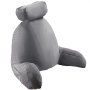 VEVOR Almohada de Lectura con Reposacabezas Extraíble, Respaldo con 3 Bolsillos, Espuma Viscoelástica Triturada y Tela Corta de Terciopelo Lavable, Lateral con Asas para Leer y Descansar, Gris