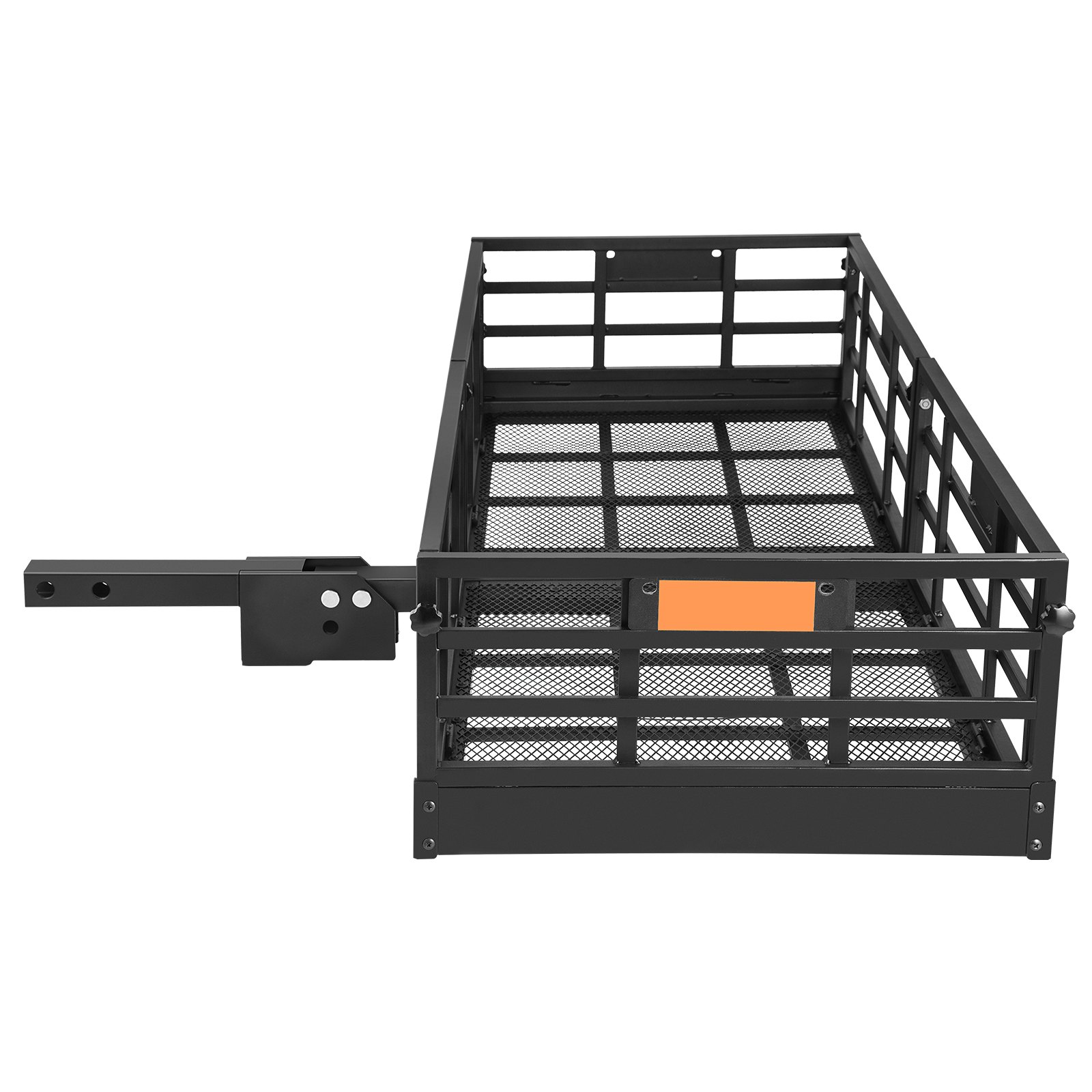 VEVOR Portador de Carga con Enganche 152,4 x 60 x 36,6 cm Tubo de Acero Receptor de 5 cm Portaequipajes con Canasta Plegable Carga de 226,8 kg con Estabilizador para Carga Trasera Camión SUV Viaje