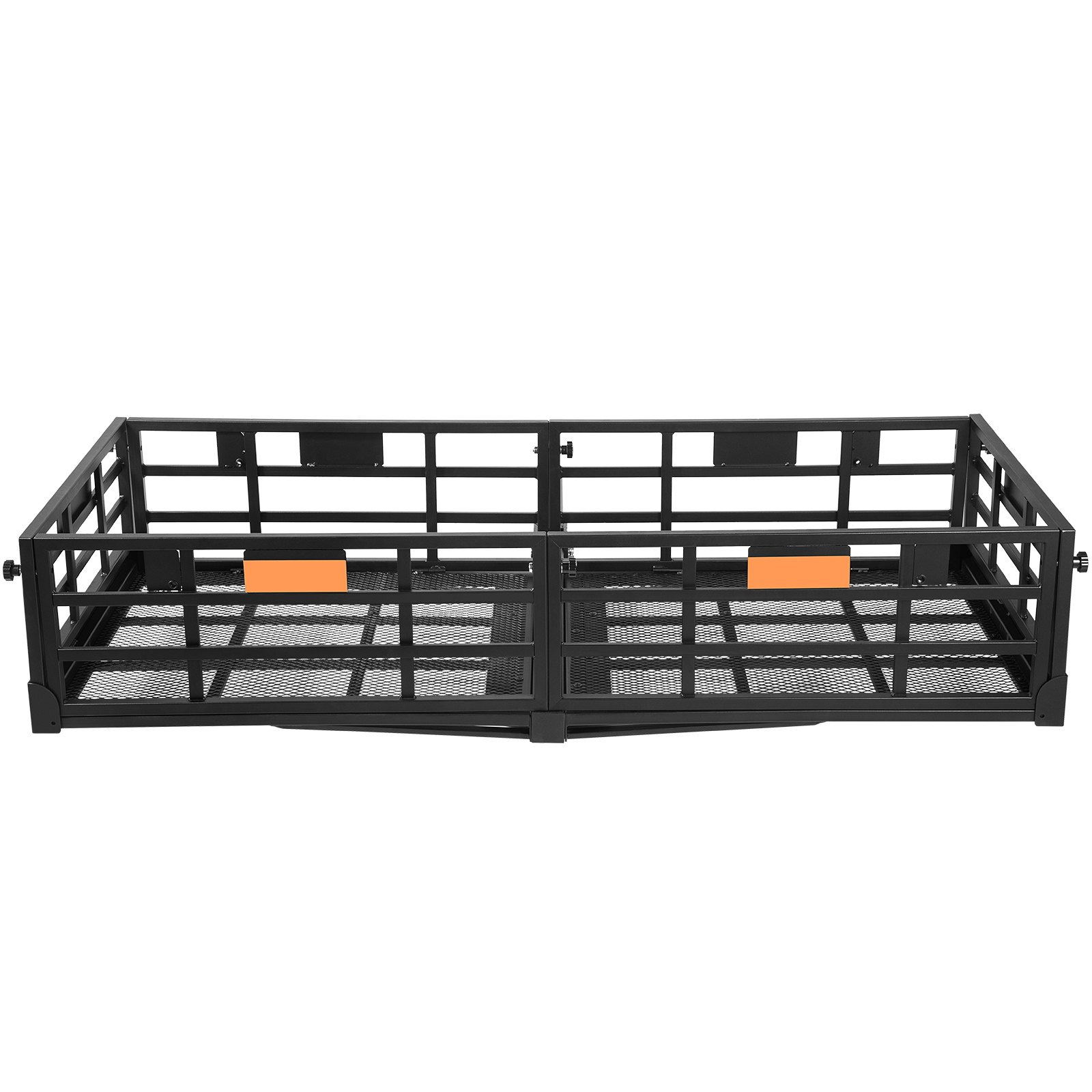 VEVOR Portador de Carga con Enganche 152,4 x 60 x 36,6 cm Tubo de Acero Receptor de 5 cm Portaequipajes con Canasta Plegable Carga de 226,8 kg con Estabilizador para Carga Trasera Camión SUV Viaje