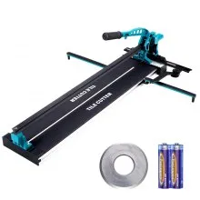 VEVOR Cortador de azulejos de 1200 mm Manual de carburo de tungsteno de corte de rueda de infrarrojos de posicionamiento antideslizante pies de un carril para cerámica de gres porcelánico Profesional