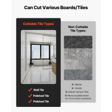 VEVOR Cortadora Manual de 43 cm para Azulejos de Pared y Pulidos, Rieles Dobles para Cortes Precisos, Rueda de Carburo de Tungsteno, Mango Antideslizante, Barra de Presión Antidesplazamiento