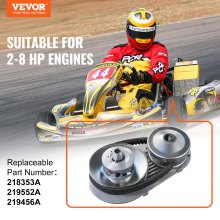 VEVOR Embrague de Transmisión 2000 RPM Compatible con Motores de 2-8 HP