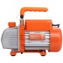 VEVOR Bomba de Vacío Aire Acondicionado 113 L/min Bomba de Vacío HVAC 180 W con Kit Manómetros y Manguera de Goma Tricolor 1440 rpm Bolsa de Transporte para R134a Aire Acondicionado Frigorífico Coche