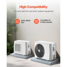 VEVOR Almohadilla para Aire Acondicionado Antivibración 9000-36000 BTU Exterior