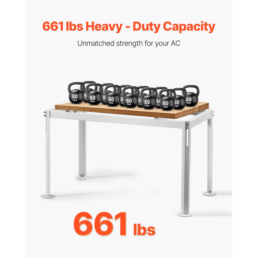 VEVOR Air Conditioner Floor Stand, Vibration-Resistant Mini Split Stand for Ductless Air Conditioners and Heat Pumps with 9000-36000 BTU, AC Base Bracket for Floor Mounting with a Maximum Load Capacity of 300 kg