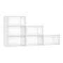 VEVOR 6 PCS Cajas para Zapatos, Cajas Apilables Transparentes con Puerta Magnética, Aptas hasta la Talla 13 de EE. UU., Contenedores de Plástico para Tacones Altos, Botas, Blanco Transparente