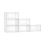 VEVOR Shoe Storage Boxes, 6 Pack Clear Stackable Shoe Boxes Storage Organizers with Magnetic Door, Fit up to US Size 13, Plastic Sneaker Containers for High Heels, Boots, and Hats, Transparent White