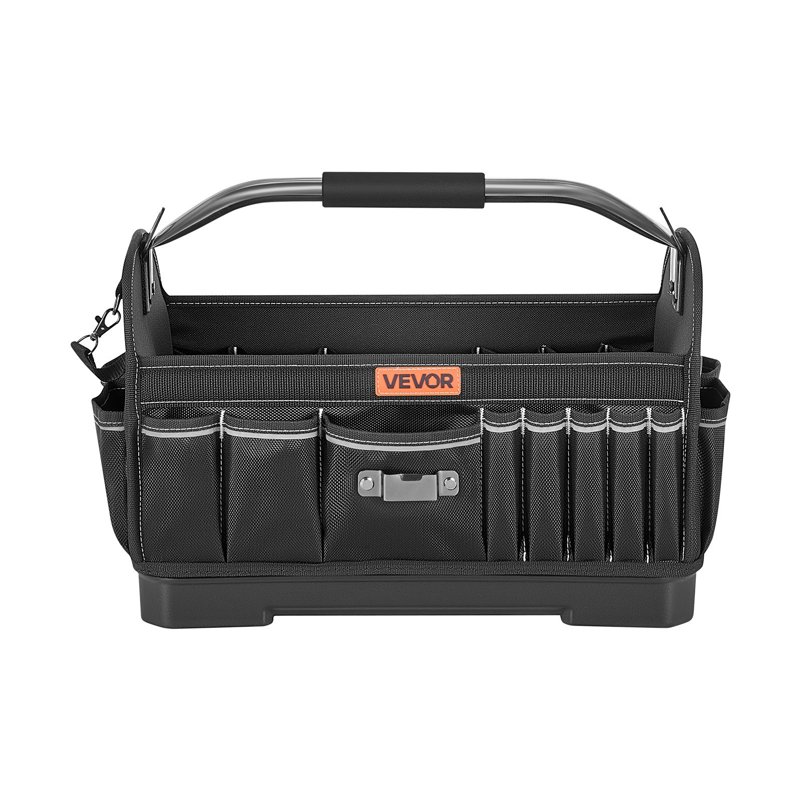 VEVOR Bolsa de Herramientas de 410 mm con 33 Bolsillos, Apertura Superior, Bolsa Organizadora Portátil con Correa Ajustable, Base, Asa, Cremallera Grande para Mecánicos Contratistas Electricistas