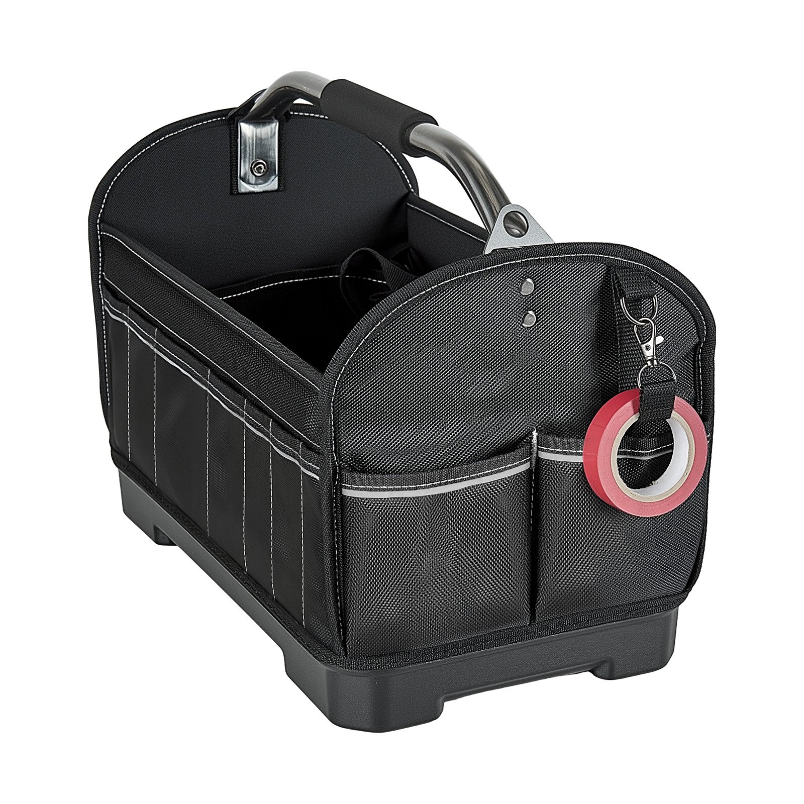 VEVOR Bolsa de Herramientas de 410 mm con 33 Bolsillos, Apertura Superior, Bolsa Organizadora Portátil con Correa Ajustable, Base, Asa, Cremallera Grande para Mecánicos Contratistas Electricistas