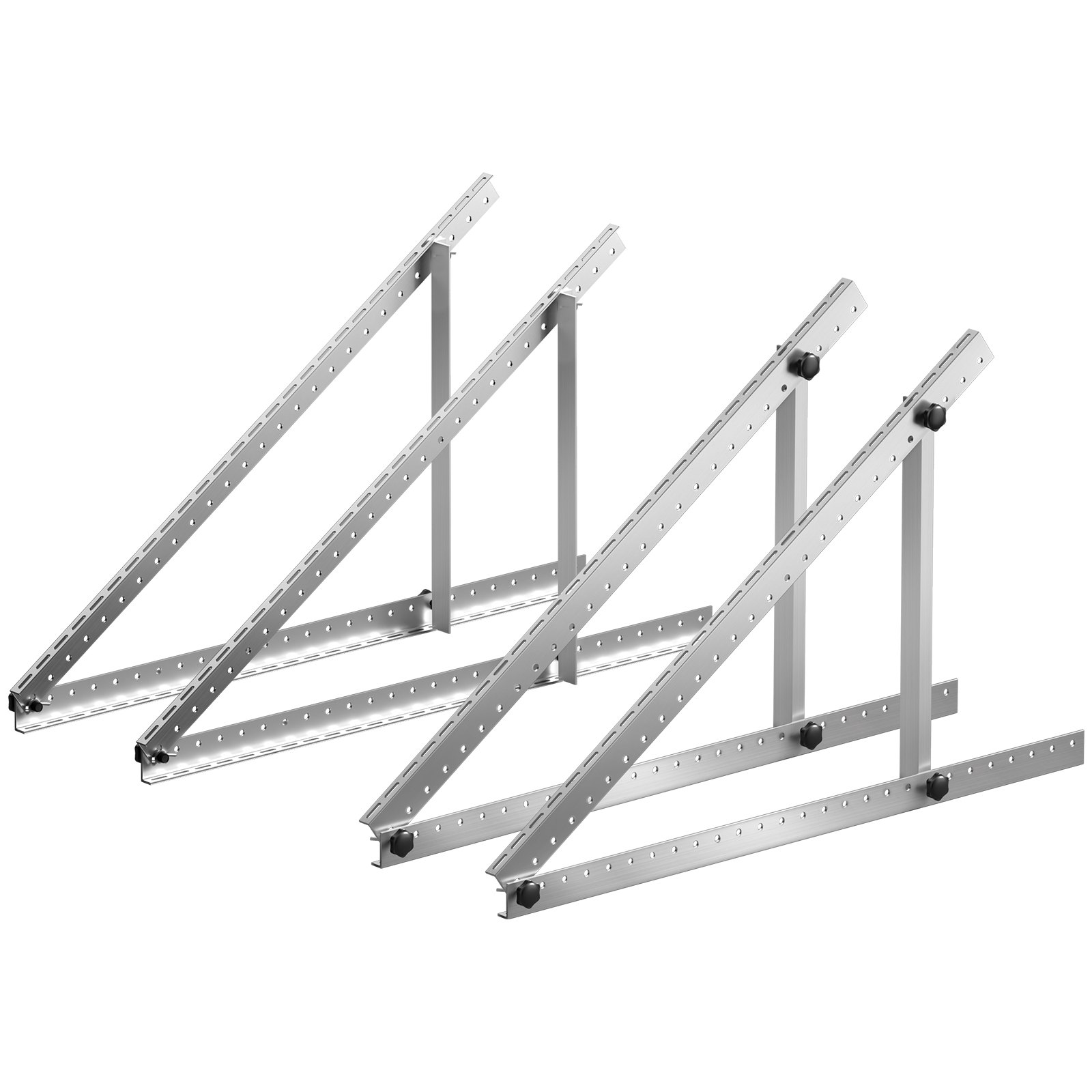 VEVOR Soporte de Panel Solar 114 cm 100-400 W Montaje de Panel Solar Inclinación Ajustable de 0 a 90° Aluminio Ligero con Patas Plegables para RV, Techo, Barcos, Sistema Fuera de la Red 2 Piezas