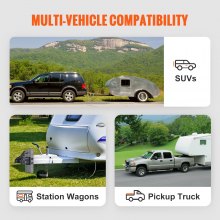 VEVOR Cabezal de Enganche de Remolque para Bola 58,74mm Capacidad de Carga de 6804kg Acoplador de Remolque de Hierro Fundido con Kit de Hardware para Autocaravana, Furgoneta, SUV, Revestimiento, Negro
