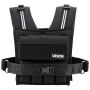 VEVOR Chaleco Lastrado Ajustable 0,63-16 kg, Chaleco Ponderado con 16 Bloques de Hierro Extraíbles de 0,95 kg, Tira Reflectante, para Entrenamiento de Fuerza, Correr, Fitness, Desarrollo Muscular