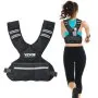 VEVOR Chaleco con Peso Ajustable 5-9,1 kg con 6 Pesas de Hierro y Banda Reflectante, Conjunto de Ejercicios con Chaleco con Peso Corporal Unisex, Equipo para Entrenamiento de Fuerza, Correr y Trotar