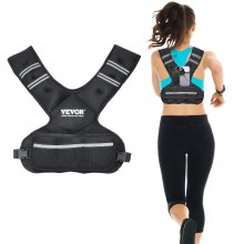 VEVOR Chaleco con Peso Ajustable 9-14,5 kg Unisex Entrenamiento Fuerza Carrera