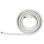VEVOR 15.2m Mini Split Line Set, 6.4 & 9.5mm OD AC Copper Tubing Pipe, 3/8 White PE Thickened Insulated Coil with Flared Nuts, Strapping Tapes, for Mini Split Air Conditioner HVAC or Heat Pump System