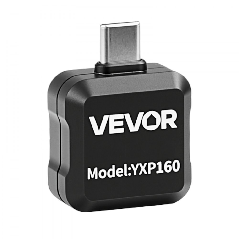 VEVOR Thermal Imaging Camera for Android, 320 x 240 TISR Super Resolution, 25HZ Refresh Rate Infrared Thermal Imager for Smartphone Tablet, 160 x 120 IR Resolution, -20°C to 550°C & 15 Color Palettes