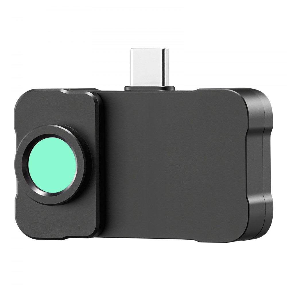 VEVOR Cámara Térmica para Android e iOS, Cámara Infrarroja con Lente Macro, Termográfica, Rango -20 a 550 °C, Resolución IR 256x192, Superresolución 512x384 TISR, 25 Hz para Móvil Inspección Eléctrica