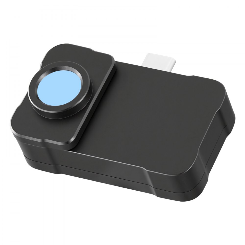 VEVOR Cámara Térmica para Android e iOS, Cámara Infrarroja con Lente Macro, Termográfica, Rango -20 a 550 °C, Resolución IR 256x192, Superresolución 512x384 TISR, 25 Hz para Móvil Inspección Eléctrica