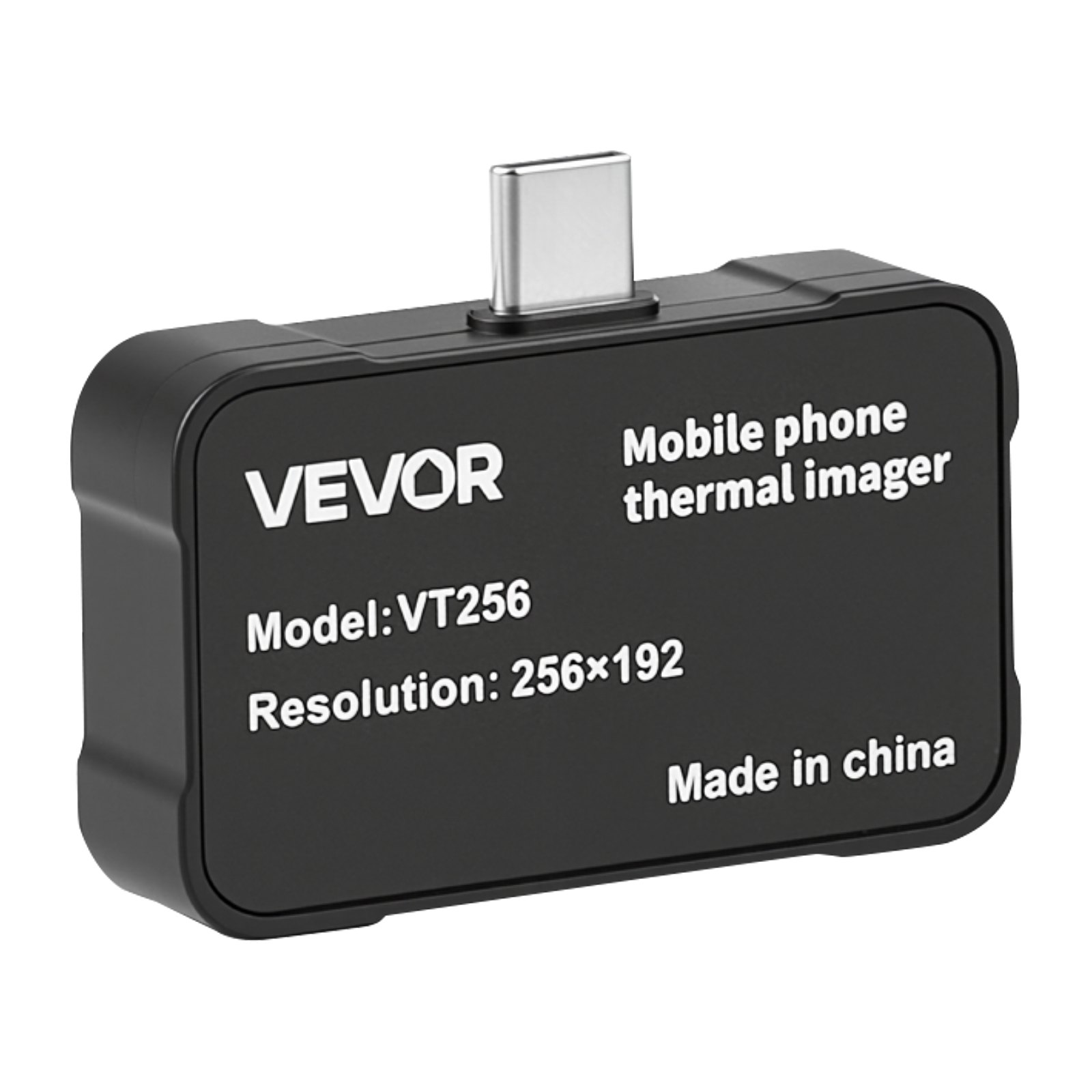 VEVOR Cámara Térmica para Android e iOS, Cámara Infrarroja con Lente Macro, Termográfica, Rango -20 a 550 °C, Resolución IR 256x192, Superresolución 512x384 TISR, 25 Hz para Móvil Inspección Eléctrica