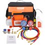 VEVOR Bomba de Vacío de Aire Acondicionado 113 L/min Bomba de Vacío de Refrigeración HVAC 180 W con Manómetros Múltiples Kit de Manguera Tricolor 1450 rpm para Refrigeración de Aire Acondicionado
