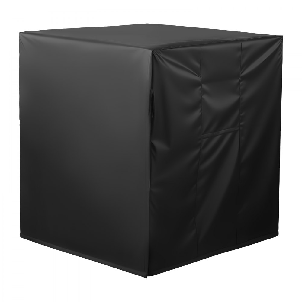 VEVOR Funda Protectora para Aire Acondicionado, 762 x 762 x 810 mm, Tejido de Poliéster Impermeable de Tres Capas, con Clips de Resorte, Tamaño Universal para Uso en Exteriores, Negro, 4 Lados