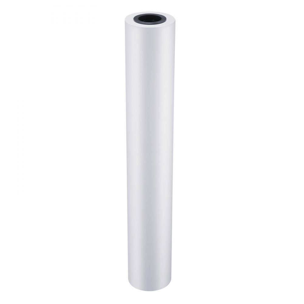 VEVOR Papel de Formato 80 g/㎡ Ancho de 609,6 mm Longitud de 45,7 m 6 Rollos de Papel Bond CAD con Núcleo de 50,8 mm Rollos de Papel Bond para Trazador para Dibujos CAD, Planos de Ingeniería, Blanco