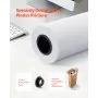 VEVOR Rollos de Papel de Formato Ancho, 762 mm de Ancho y 152,4 m de Largo, Pulpa de Madera Pura, 2 Rollos, para Dibujos CAD, Planos Técnicos, Mapas GIS, Diseños Arquitectónicos, Blanco Brillante