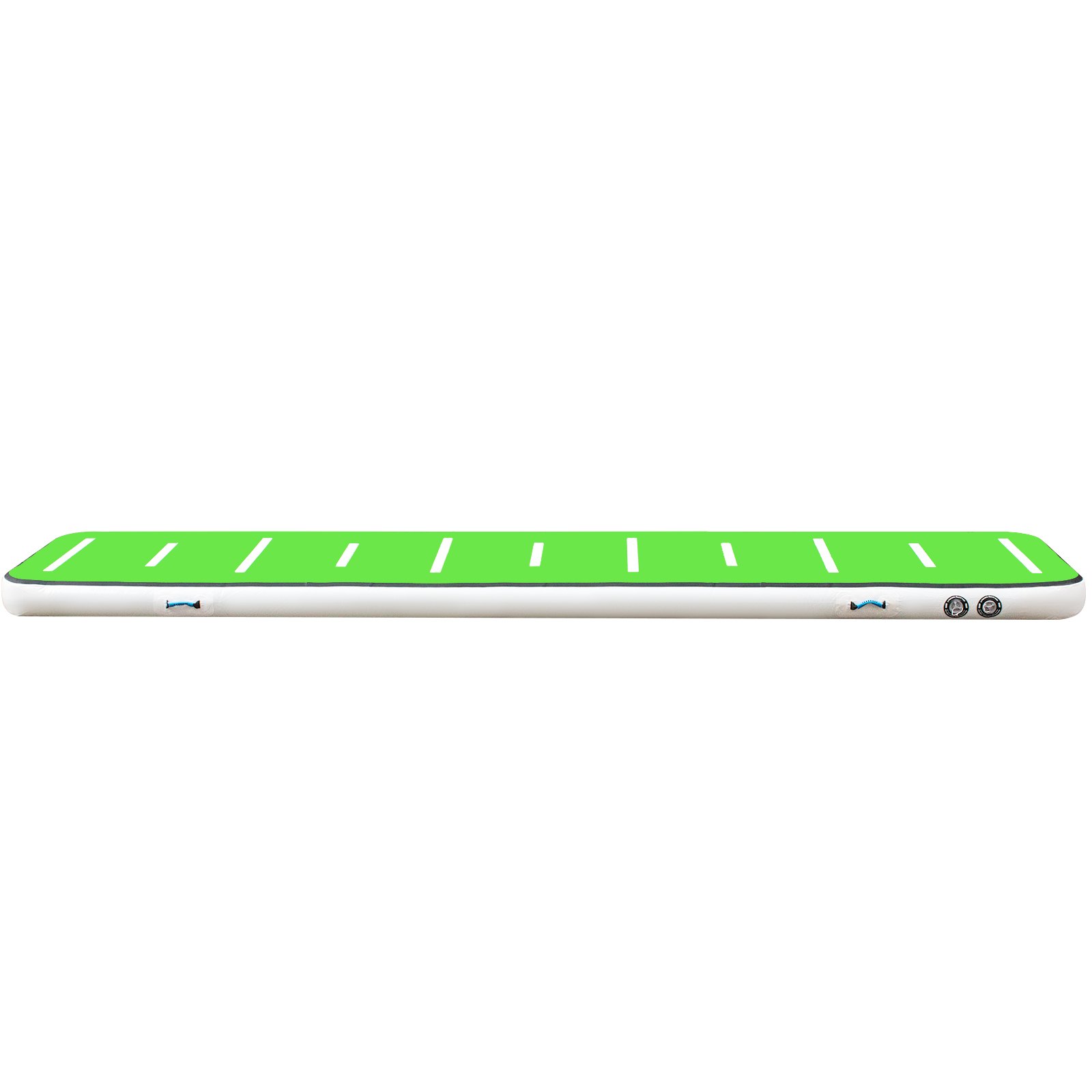 Alfombrilla Hinchable Colchoneta Inflable 500x100x10CM Pista de Aire para Gimnasia sin Bomba para Yoga Entrenamiento Azul y Verde