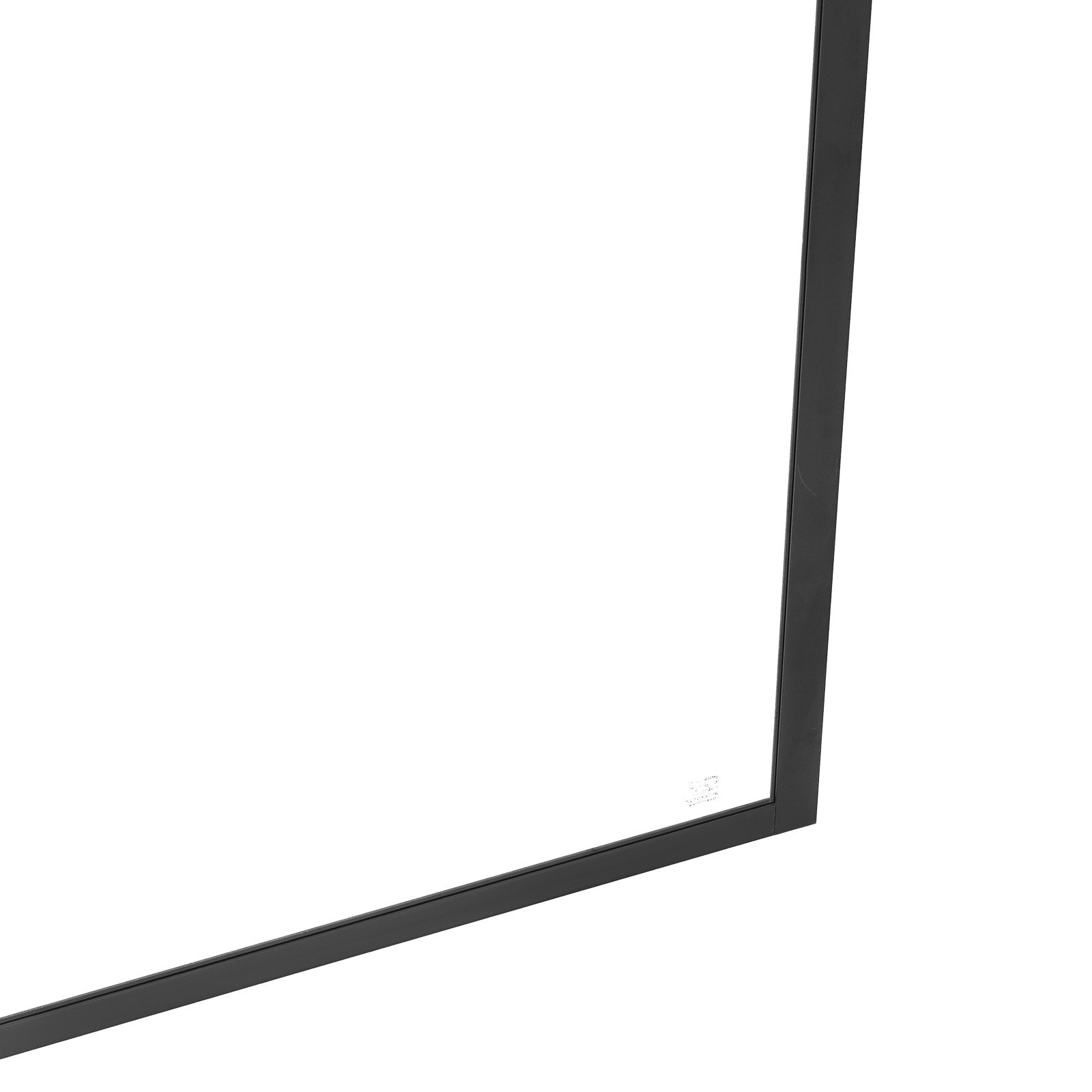 VEVOR Fixed Glass Shower Panel, 864 x 1870 mm Semi-Framed Fixed Shower Screen, 8 mm Thick Clear Tempered Glass Door with Bottom Seal Strip and Hardware, Easy to Clean, for Bathroom, Matte Black