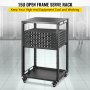VEVOR Rack de Marco Abierto 19" Armario Rack Abierto 15U 490 x 410 x 760 mm Armario Rack de Servidores de Marco Abierto Capacidad Carga 180 kg Compatible con Servidores, Telecomunicaciones, Redes, AV