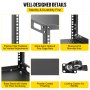 VEVOR Rack de Marco Abierto 19" Armario Rack Abierto 15U 490 x 410 x 760 mm Armario Rack de Servidores de Marco Abierto Capacidad Carga 180 kg Compatible con Servidores, Telecomunicaciones, Redes, AV