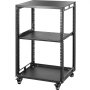 VEVOR Rack de Marco Abierto 19" Armario Rack Abierto 15U 490 x 410 x 760 mm Armario Rack de Servidores de Marco Abierto Capacidad Carga 180 kg Compatible con Servidores, Telecomunicaciones, Redes, AV