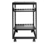 VEVOR 15U Open Frame Server Rack, 15"-40" Adjustable Depth, Freestanding or Wall-Mounted Network Server Rack, 4-Post AV Rack with Casters, Provides Space for Your Entire Network IT