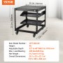 VEVOR 9U Rack de servidor de marco abierto, profundidad ajustable de 23'' a 40'', rack de servidor de red independiente o de montaje en pared con ruedas de 360°, 4 postes resistentes que sostienen todos sus equipos de red, TI, equipos AV, enrutador