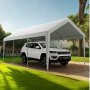 VEVOR Carport, 3.05x6.09x2.87 m Car Shelter, Tent Garage, Garage Tent, Galvanized Car Shelter, UV-Resistant, Year-Round Protection, Storage Shed for Car, Boat, Motorcycle, White