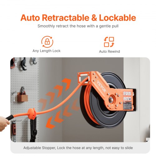SucceBuy Carrete de Manguera de Aire Retráctil Híbrido de 50 Pi para Compror, Montaje en Pared de 5 Pulgadas, Carrete de Acero Inoxidable de Doble Brazo de Alta Ristencia - AliExprs 13 SucceBuy Carrete de Manguera de Aire Retráctil Híbrido de 50 Pi para Compror, Montaje en Pared de 5 Pulgadas, Carrete de Acero Inoxidable de Doble Brazo de Alta Ristencia - AliExprs 13