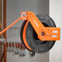 VEVOR Carrete de Manguera de Aire Retráctil 3/8" 19,81 m Máxima 300PSI 4 Piezas