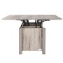 VEVOR 1000 mm Farmhouse Lift Top Coffee Table, Rustic Center Table with Barn Door and Hidden Storage Compartment, Modern Rectangle Lifting Tabletop for Living Room, Office, Home, Easy Assembly, Oak