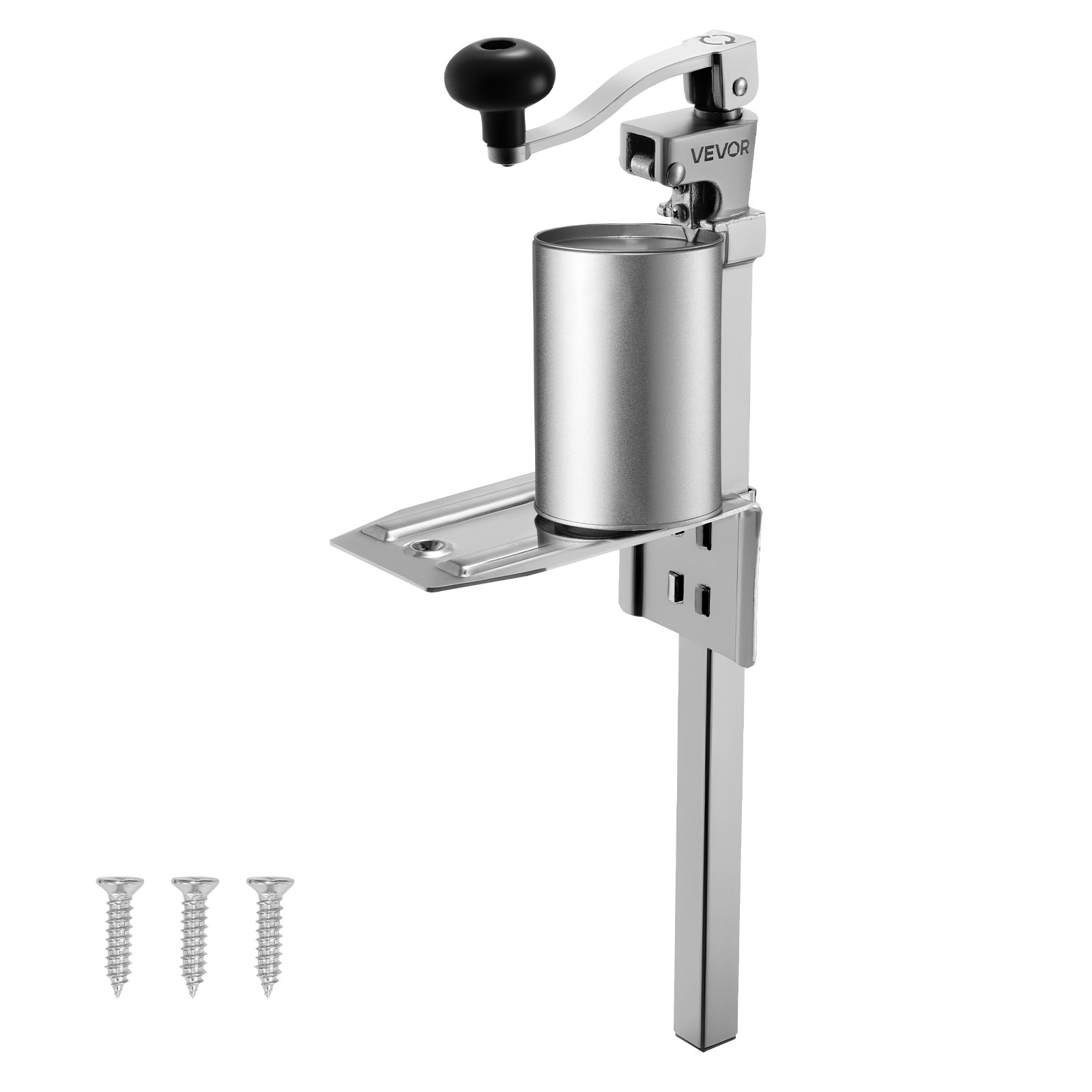 VEVOR Abrelatas, Abrelatas Manual de Sobremesa de Hierro Fundido para Latas de hasta 30 cm de Altura, Altura Ajustable, con Cuchilla de Acero Inoxidable, para Restaurantes, 235 x 100 x 660 mm