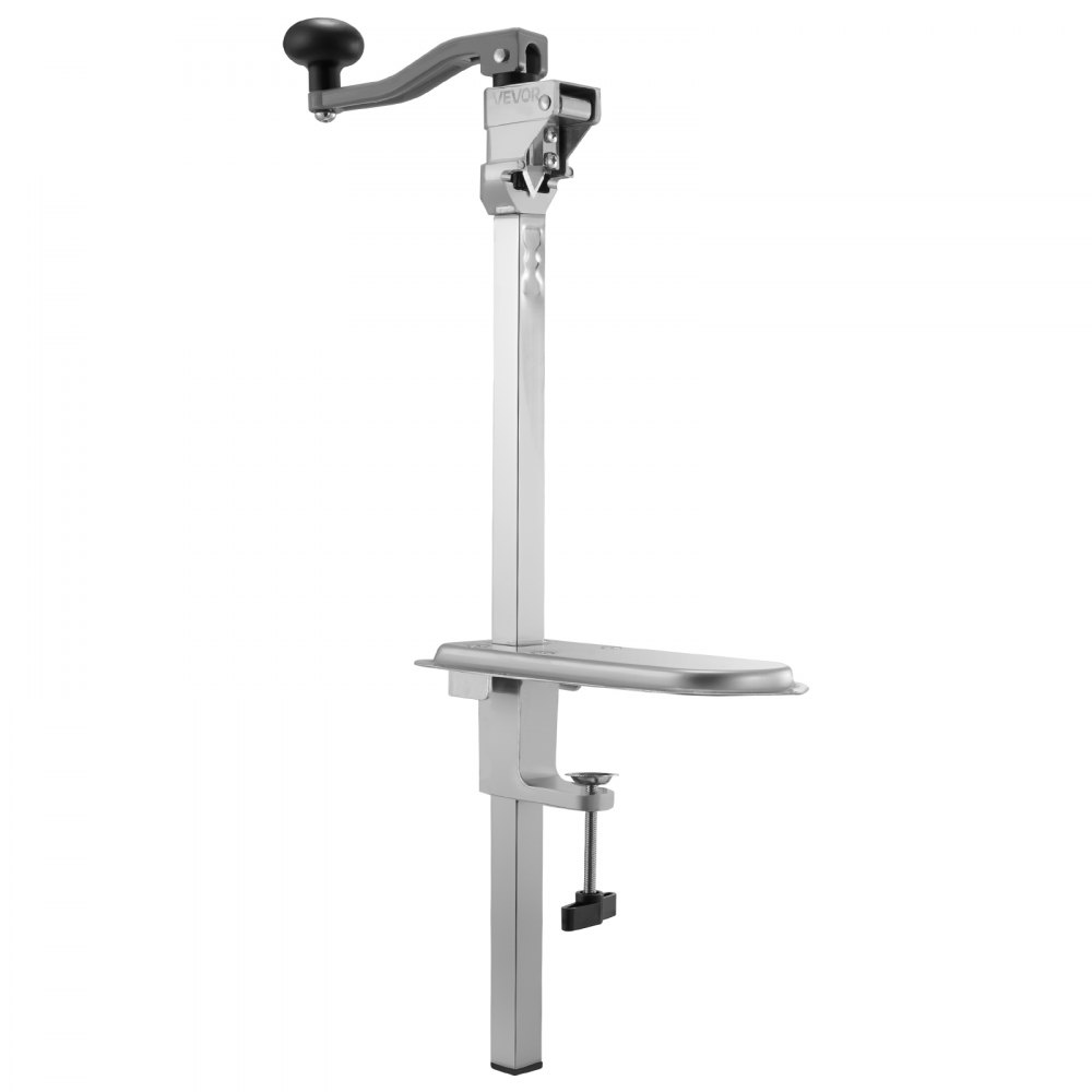 VEVOR Abrelatas Duradero Manual de Sobremesa para Latas de hasta 30 cm de Altura, Altura Ajustable, con Tornillos y Abrazadera de Mesa, para Restaurantes y Hoteles, 253 x 113 x 742 mm, Plata