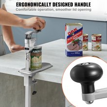 VEVOR Abrelatas Duradero Manual de Sobremesa para Latas de hasta 30 cm de Altura, Altura Ajustable, con Tornillos y Abrazadera de Mesa, para Restaurantes y Hoteles, 253 x 113 x 742 mm, Plata