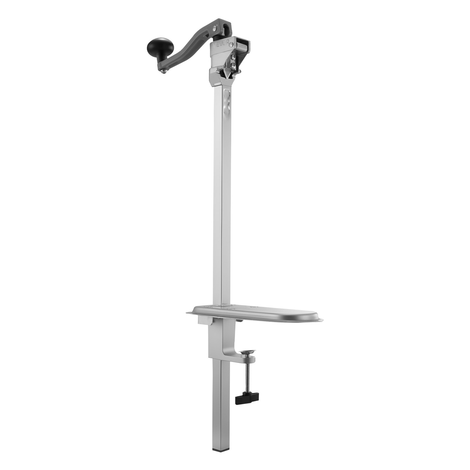 VEVOR Abrelatas, Abrelatas Manual de Sobremesa para Latas de hasta 40 cm de Altura, Altura Ajustable, con Tornillos y Abrazadera de Mesa, para Restaurantes y Hoteles, 253 x 113 x 853 mm, Plata