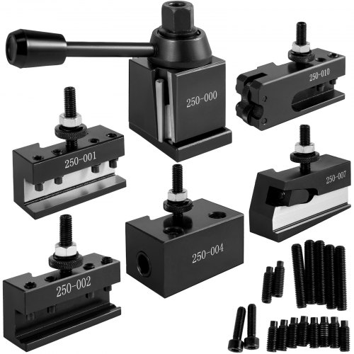 Vevor 6 Pcs Cambio Rápido De Herramientas Tipo Cuña Para Tornos De 200 Mm Acero