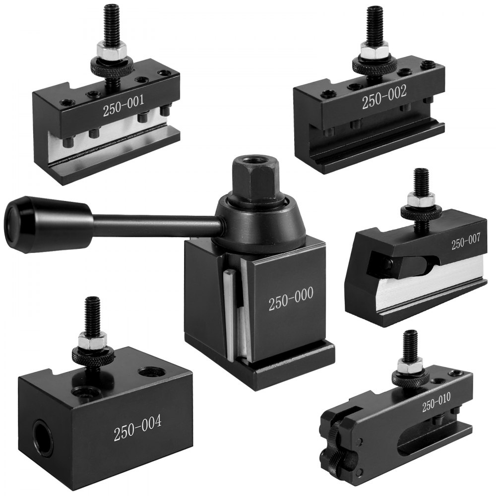 Vevor 6 Pcs Cambio Rápido De Herramientas Tipo Cuña Para Tornos De 200 Mm Acero